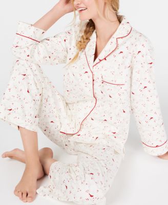 Charter Club Printed Cotton Flannel Pajama Set, Created For Macy's ...