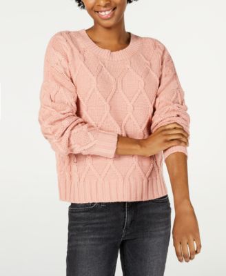 juniors cable knit sweater