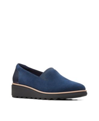 clarks platform loafers