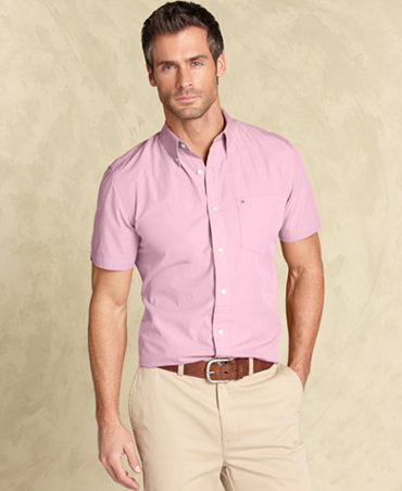 Tommy Hilfiger Shirt, Slim Fit Max Button Down - Casual Button-Down ...