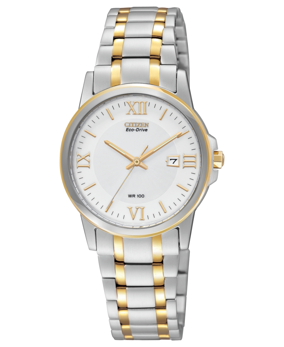 Citizen Watch, Womens Eco Drive Two Tone Stainless Steel Bracelet