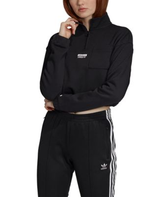 cropped adidas zip hoodie