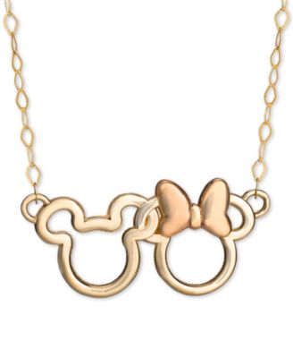 rose gold minnie necklace