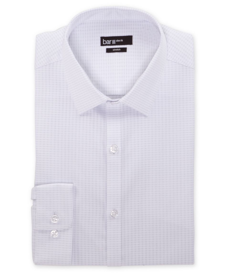 Bar III Dress Shirt, Bold White Stripe Shirt with Slim Placket and