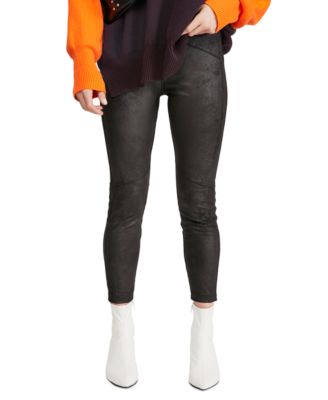 faux suede skinny pants