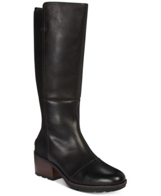 womens black leather riding boots