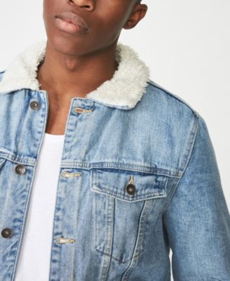 cotton on borg denim jacket