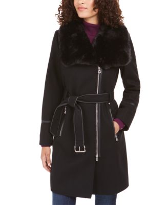 macy's inc faux fur coat