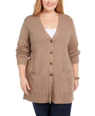 macys plus size cardigan sweaters