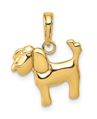 gold dog charms for necklaces