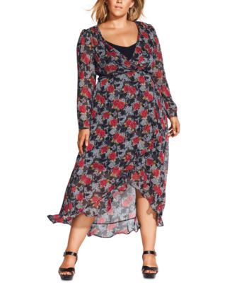high low maxi dress plus size