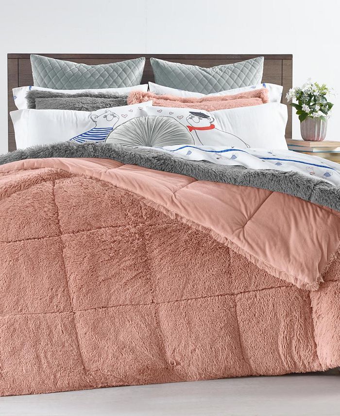 Martha Stewart Collection Closeout Shaggy Faux Fur King California King 3 Pc Comforter Set Created For Macy S Reviews Comforters Fashion Bed Bath Macy S
