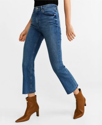 mango cropped flare jeans