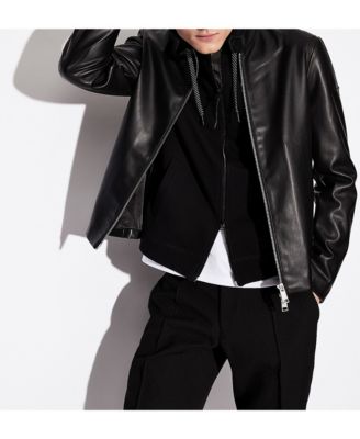 armani exchange faux leather jacket