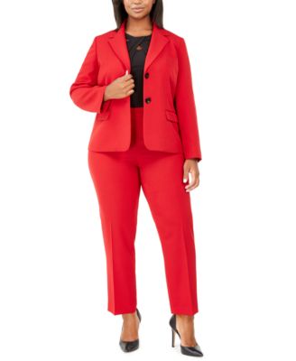 plus size womens red pantsuit