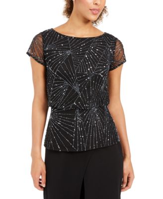 beaded mesh top