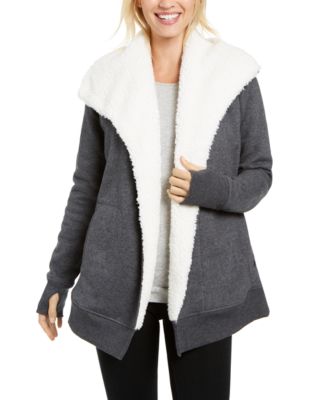 sherpa lined cozy cardigan
