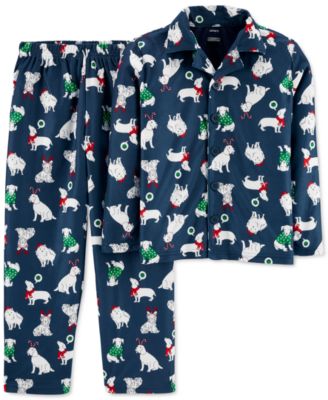 Big Boys 2-Pc. Holiday Dog Pajamas Set 