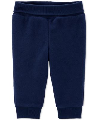 Baby Boys Navy Blue Fleece Pants 