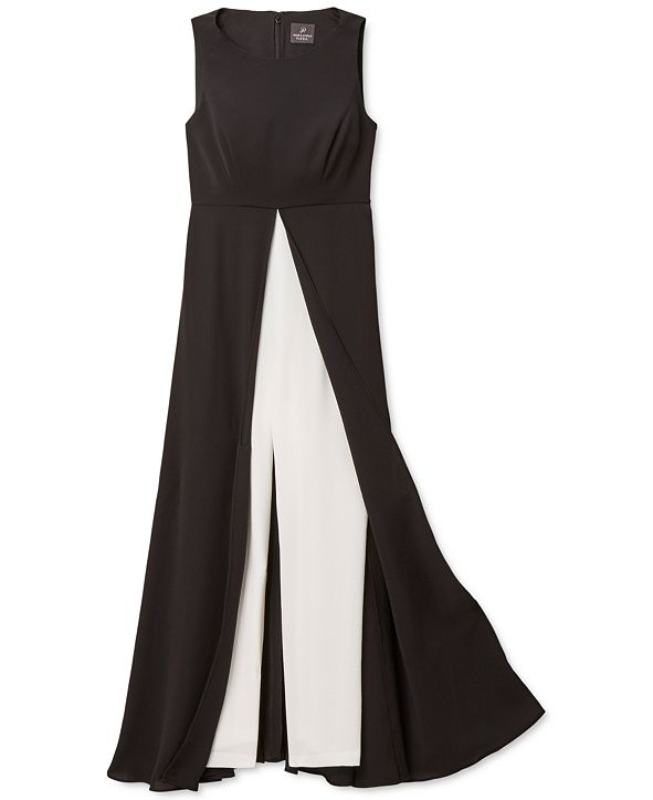 Adrianna Papell Petite Colorblock Jumpsuit & Reviews - Dresses