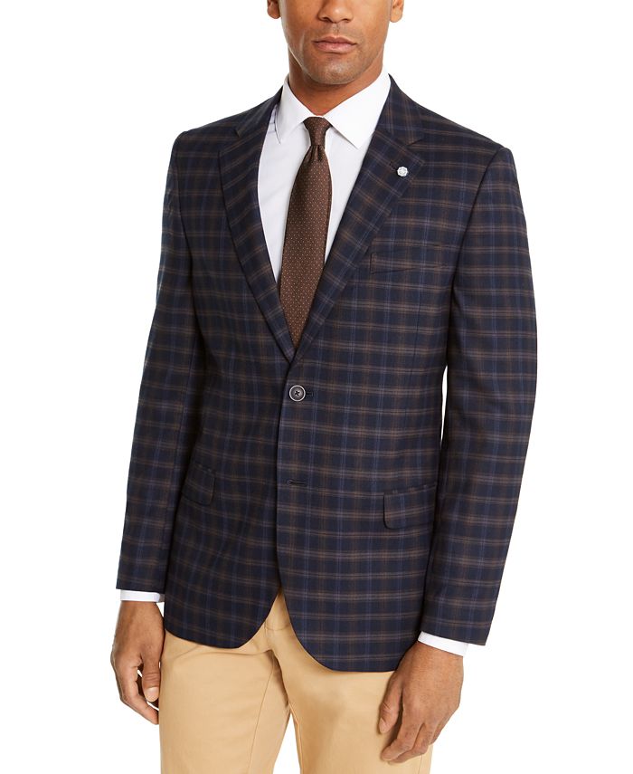 Nautica Men S Modern Fit Active Stretch Navy Blue Brown Plaid Sport Coat Reviews Blazers Sport Coats Men Macy S Shop men's blazers and sport coats at macy's. men s modern fit active stretch navy blue brown plaid sport coat
