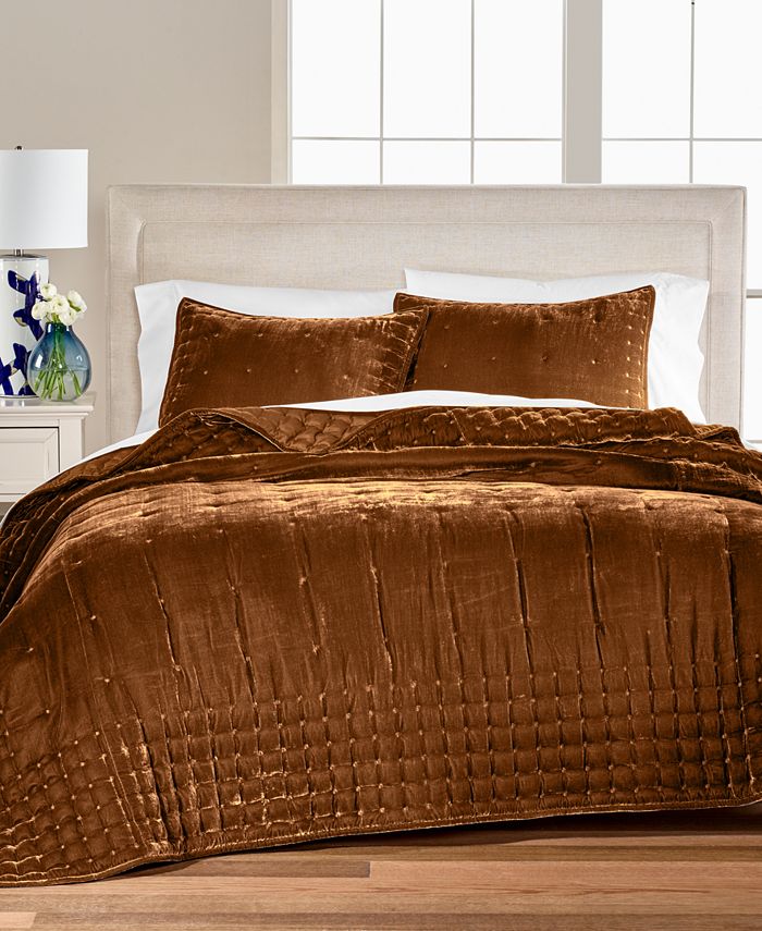 Martha Stewart Collection CLOSEOUT! Tufted Velvet King Quilt, Created