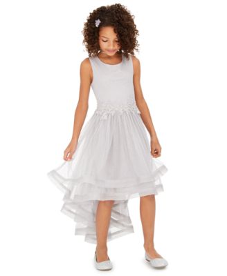 girls white sparkly dress