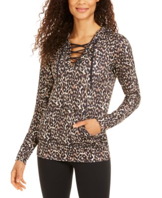 leopard print hoodie womens