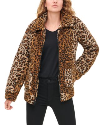 Leopard Print Sherpa Jacket 