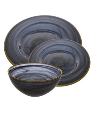 Классический набор посуды из 12 предметов из алебастра