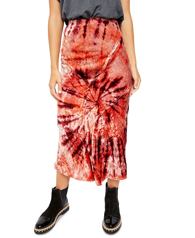Free People Bali Serious Swagger Tie Dye Maxi Skirt