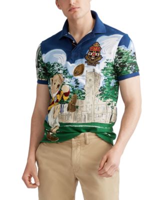 custom slim fit bear polo