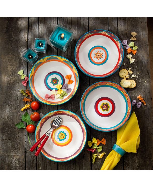 Euro Ceramica Galicia 4 Piece Pasta Bowl Set & Reviews ...