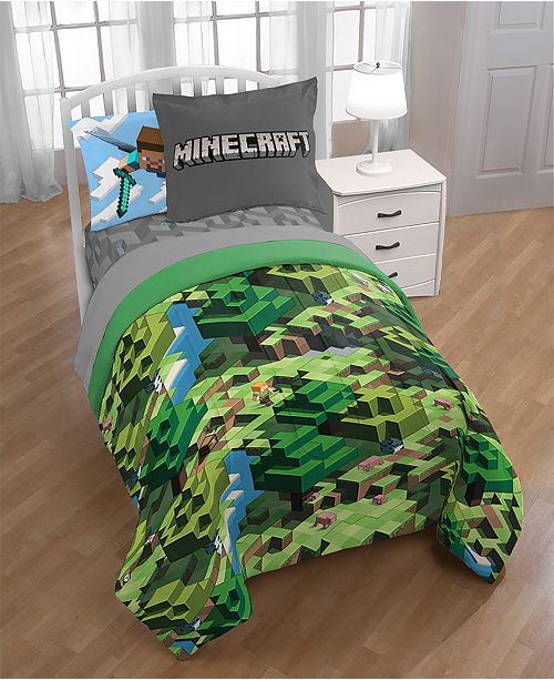 Jay Franco Minecraft Twin 6 Pc Comforter Set Reviews Comforters Fashion Bed Bath Macy S
