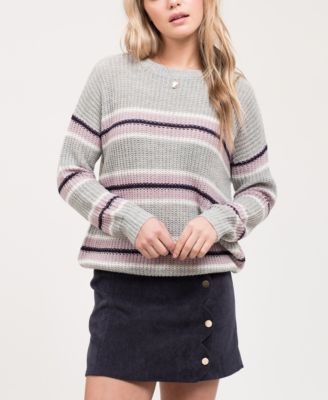 striped knit sweater