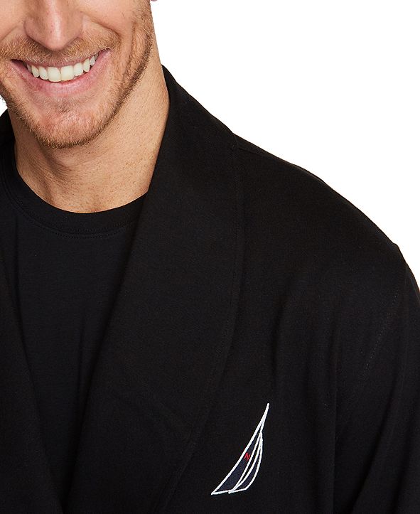 nautica men's long sleeve cozy soft plush shawl collar robe