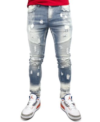 distressed moto jeans mens
