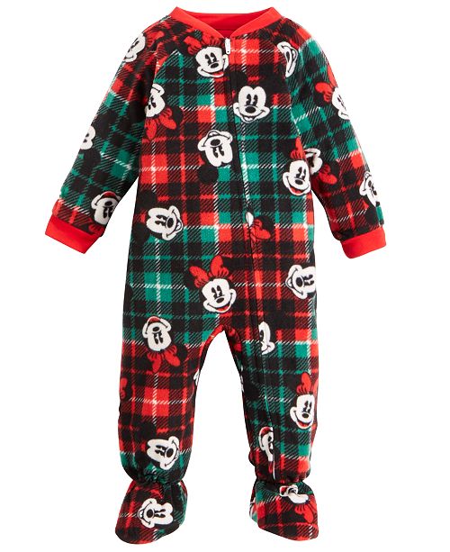 Ame Baby Boys Girls 1 Pc Fleece Mickey Minnie Mouse Footed Pajamas Reviews Pajamas Kids Macy S