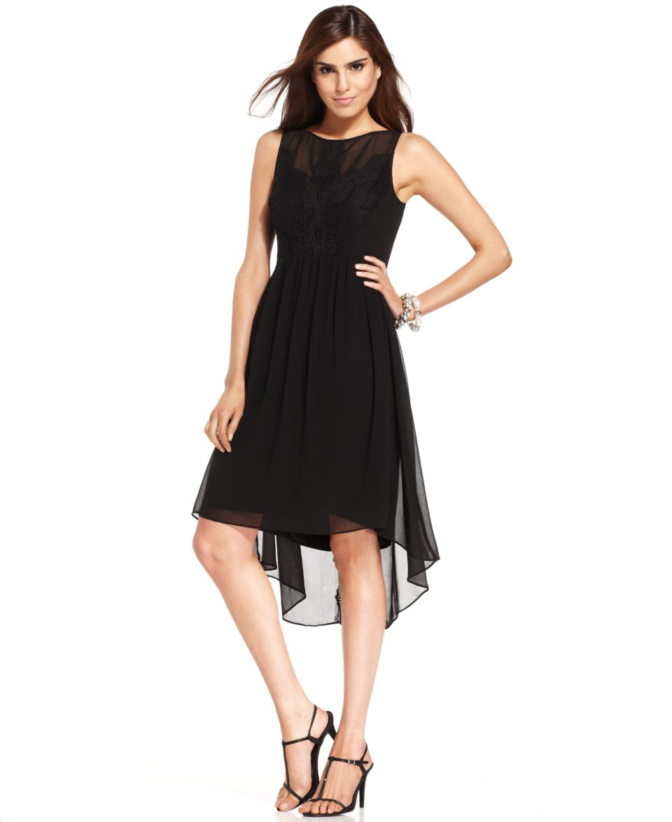 Vince Camuto Dress, Sleeveless Lace High Low   Dresses   Women