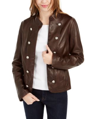 macy's tommy hilfiger leather jacket