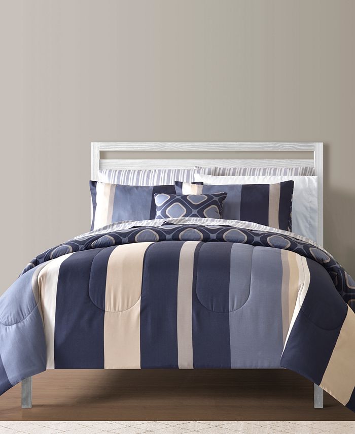 Sunham Austin Reversible 9 Pc Twin Comforter Sets Reviews Bed In A Bag Bed Bath Macy S Find beautiful beach themed comforter sets for twin, full, queen & king size beds. austin reversible 9 pc twin comforter sets