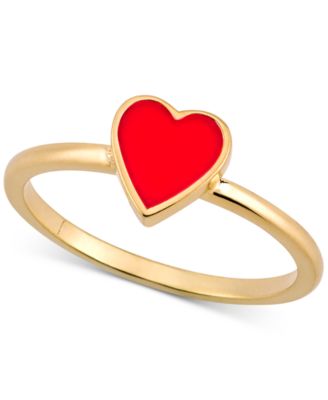 gold love heart ring