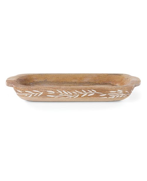 Lenox Textured Neutrals Oval Wood Dough Bowl Reviews Dinnerware Dining Macy S