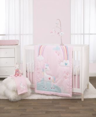 unicorn mini crib bedding