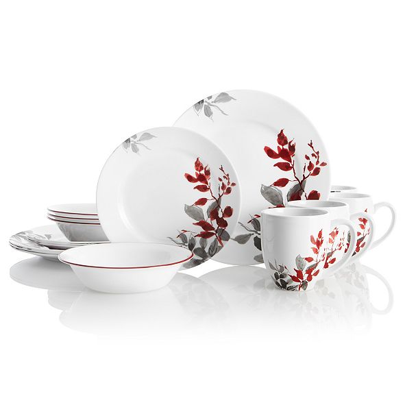 Corelle Kyoto Leaves Round 16Pc. Set, Service for 4 & Reviews