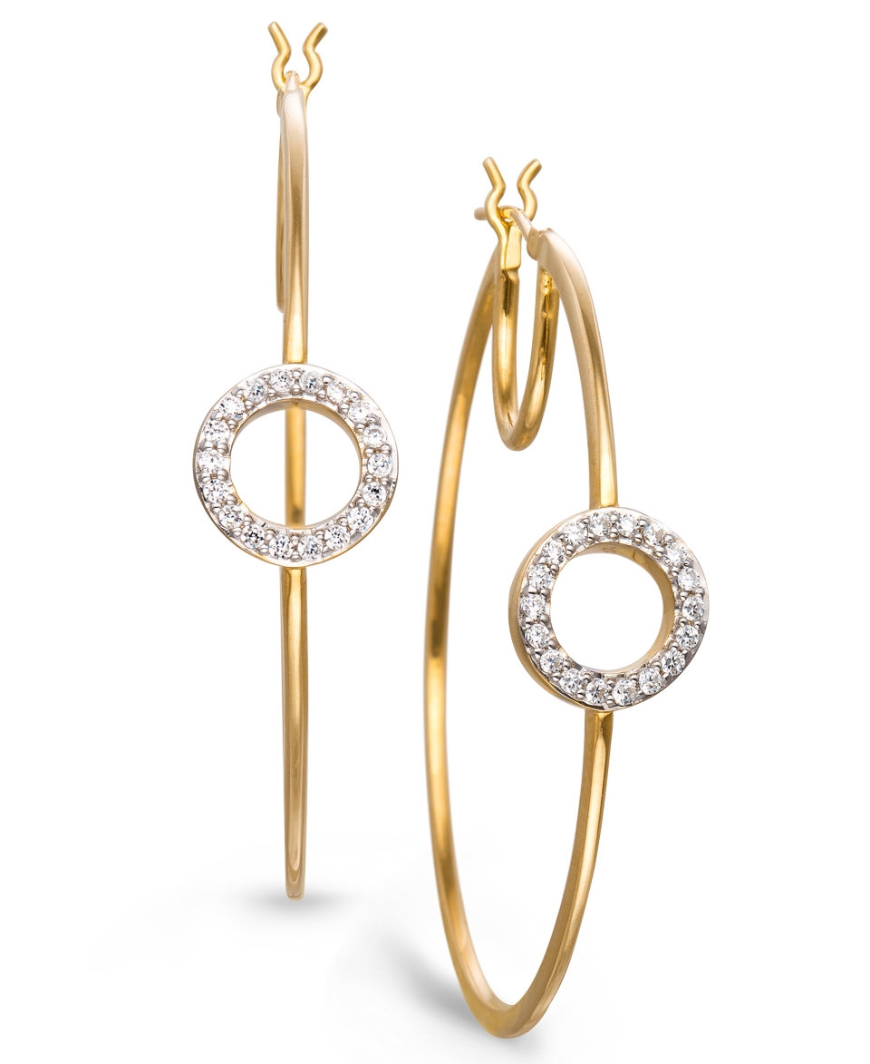 YellOra Diamond Earrings, YellOra Diamond Small Circle Hoop Earrings (1/4 ct. t.w.)   Earrings   Jewelry & Watches