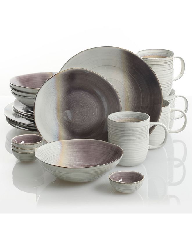 Cravings by Chrissy Teigen Aubergine Blush 20piece Dinnerware Set