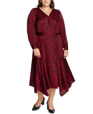 macys plus size wrap dress