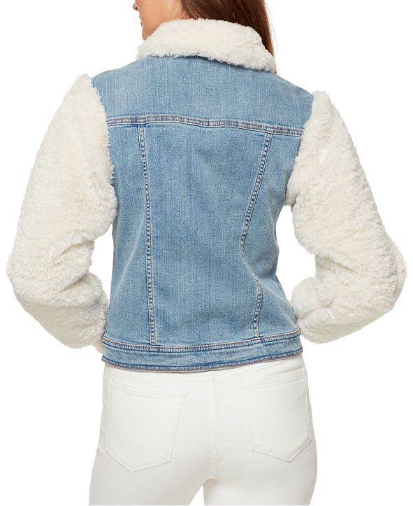 Sanctuary Minka Faux-Fur Jean Jacket 