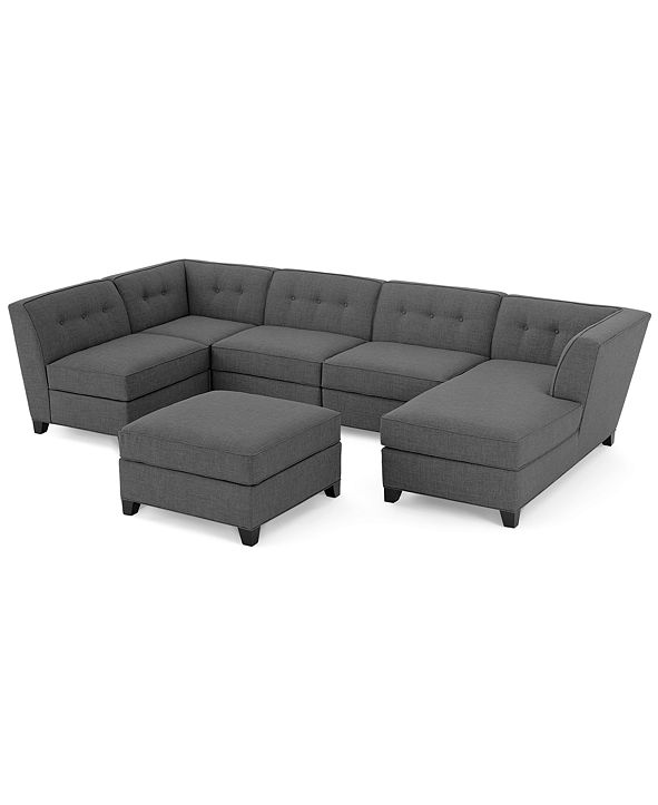 Furniture CLOSEOUT! Harper Fabric 6Piece Modular Sectional Sofa with